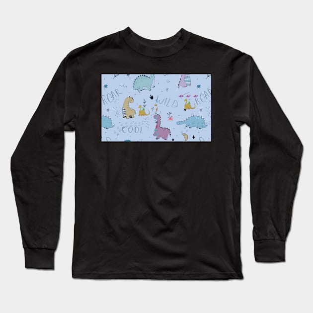 Cute Dinosaur Phone Cover for Dinosaur Lovers Long Sleeve T-Shirt by ViralAlpha